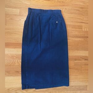 Vintage denim midi skirt